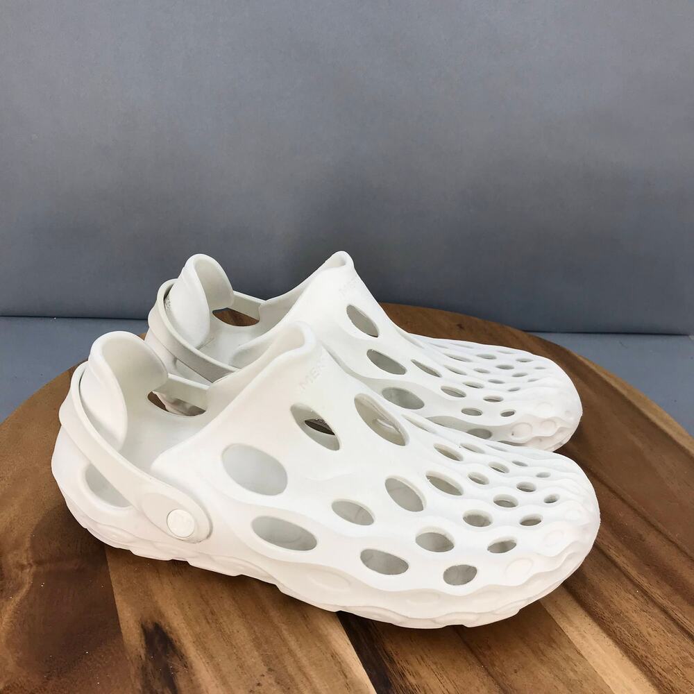 Merrell Hydro Moc Water Shoes‎ Mens 7.5 Womens 9 White Rubber Slip On Clogs
